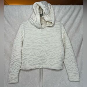 GAP Women's Quilted Cream Cowl Neck Sweater